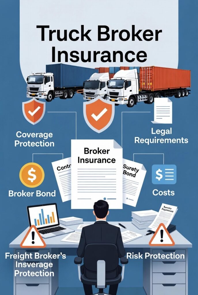 Truck Broker Insurance: Coverage, Broker Bonds, Costs & Risk in Freight Brokerage Truck Broker Insurance